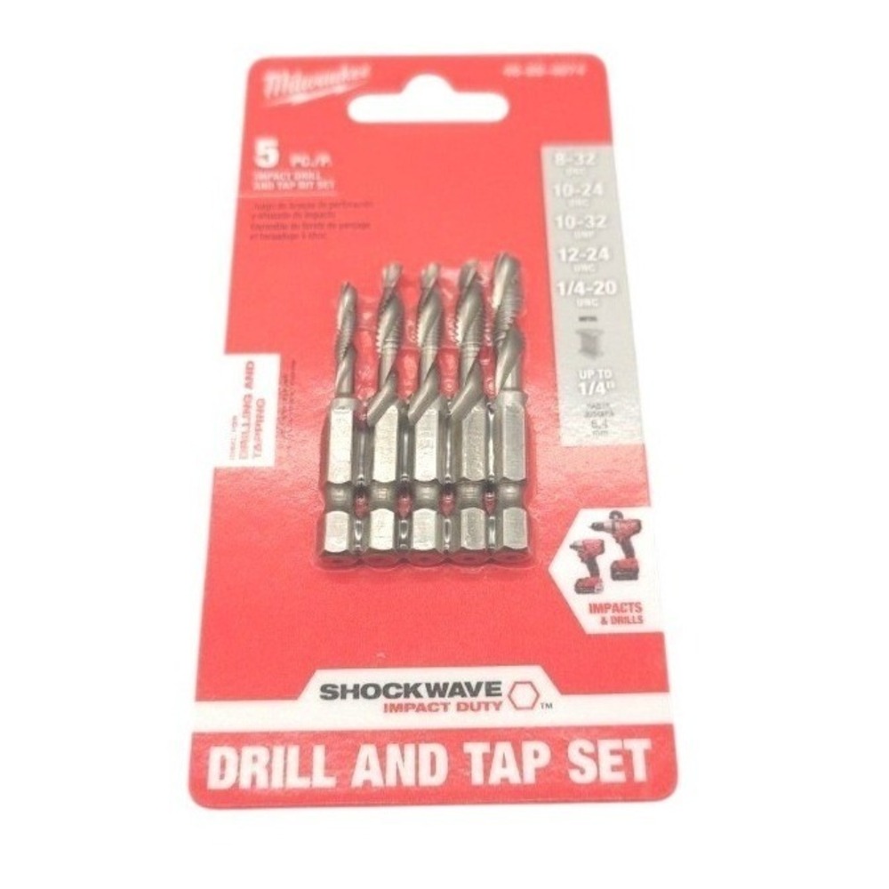 MILWAUKEE 48-89-4874 IMPACT DRILL & TAP 5pc BITS [GNH017620]